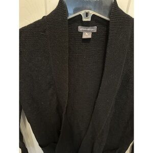 Eddie Bauer TM TALL Medium CardiganBlack Sweater, long sleeve top with pockets